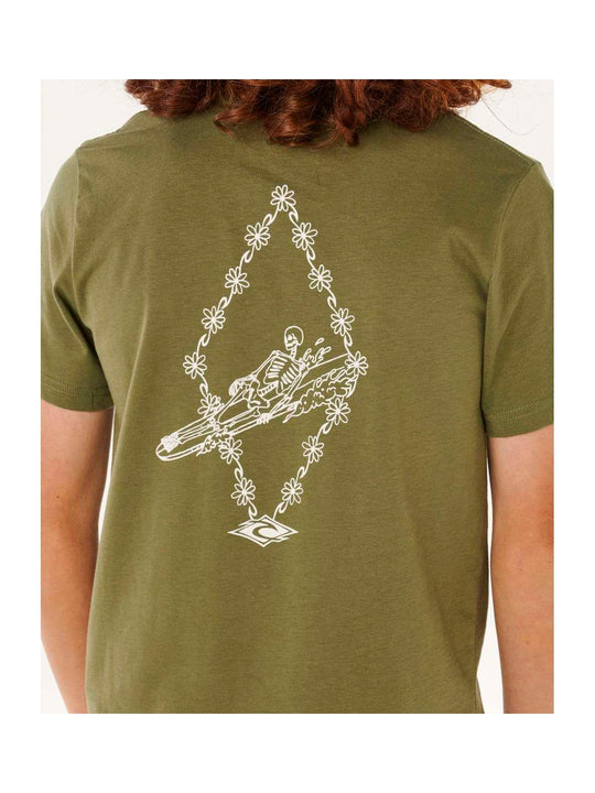 Koszulka chłopięca RIP CURL Eternal Shred Art Tee-Boy zielona
