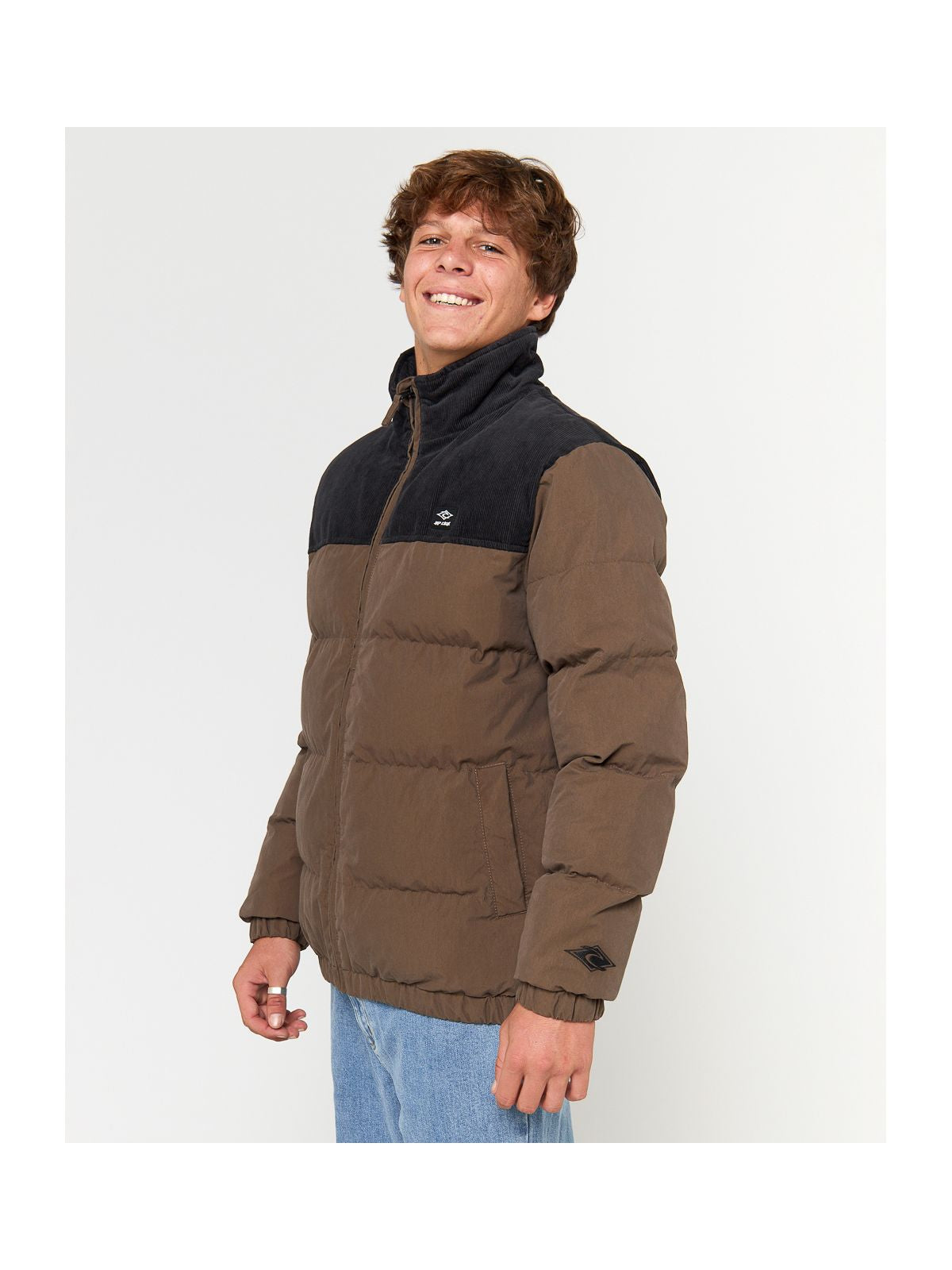 Kurtka RIP CURL FADE OUT CORD PUFFER JACKET brązowa