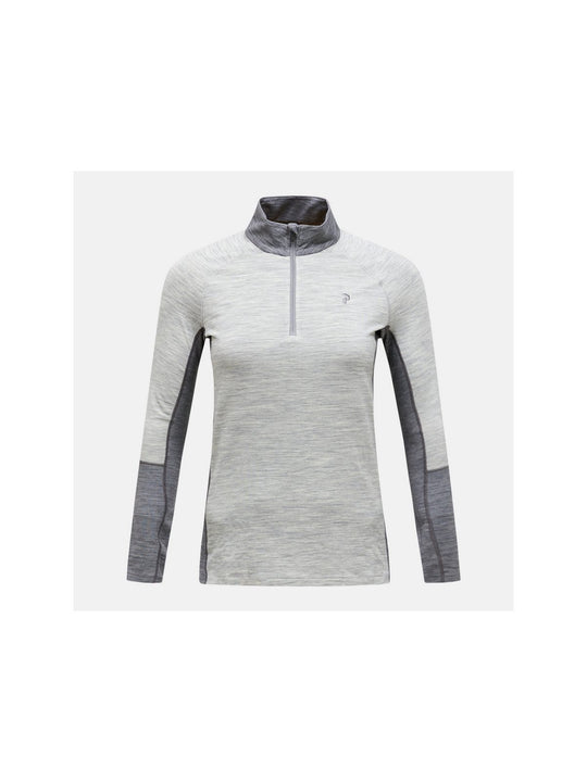 Koszulka Termiczna PEAK PERFORMANCE Magic Half Zip Wool-blend Baselayer Women szary
