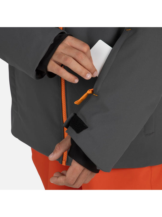 Kurtka narciarska dziecięca Rossignol Jr Strawpile Jkt szary
