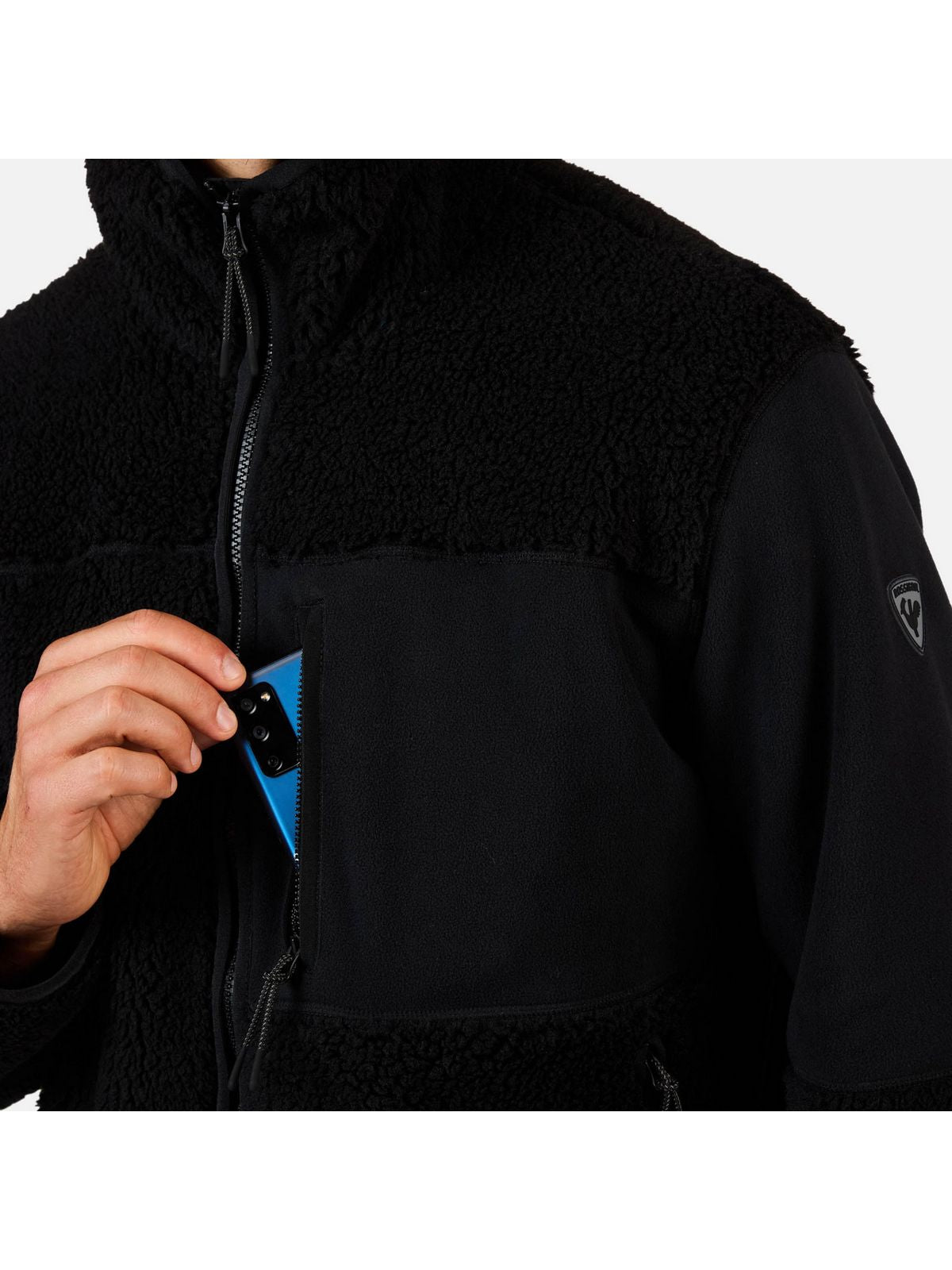 Bluza męska męska ROSSIGNOL ALLTRACK FZ SHERPA JKT czarna