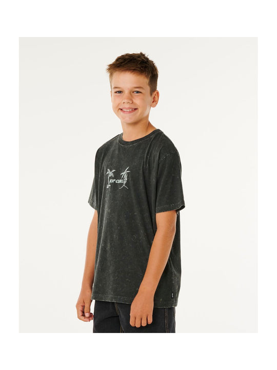 Koszulka chłopięca RIP CURL Eternal Shred Wash Tee-Boy czarna
