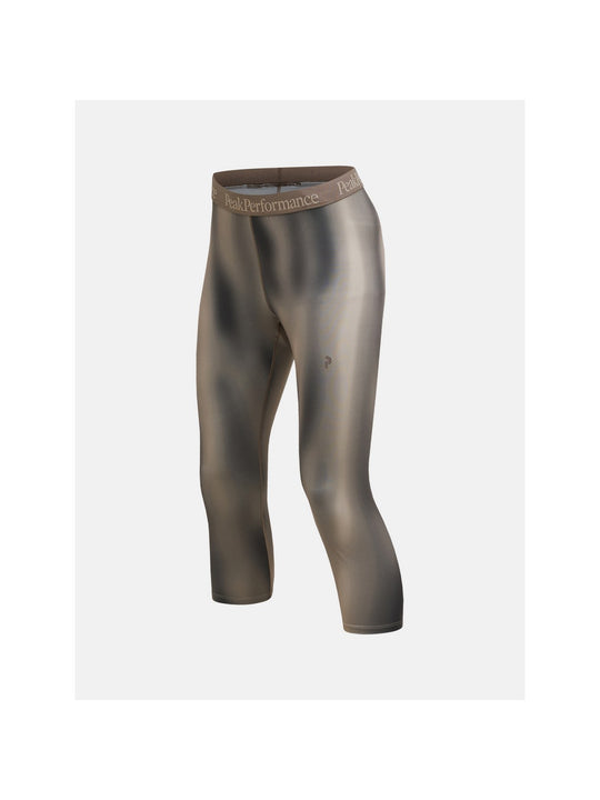 Spodnie termiczne damskie PEAK PERFORMANCE Spirit 3/4 Short Johns AOP Synthetic Baselayer beżowe
