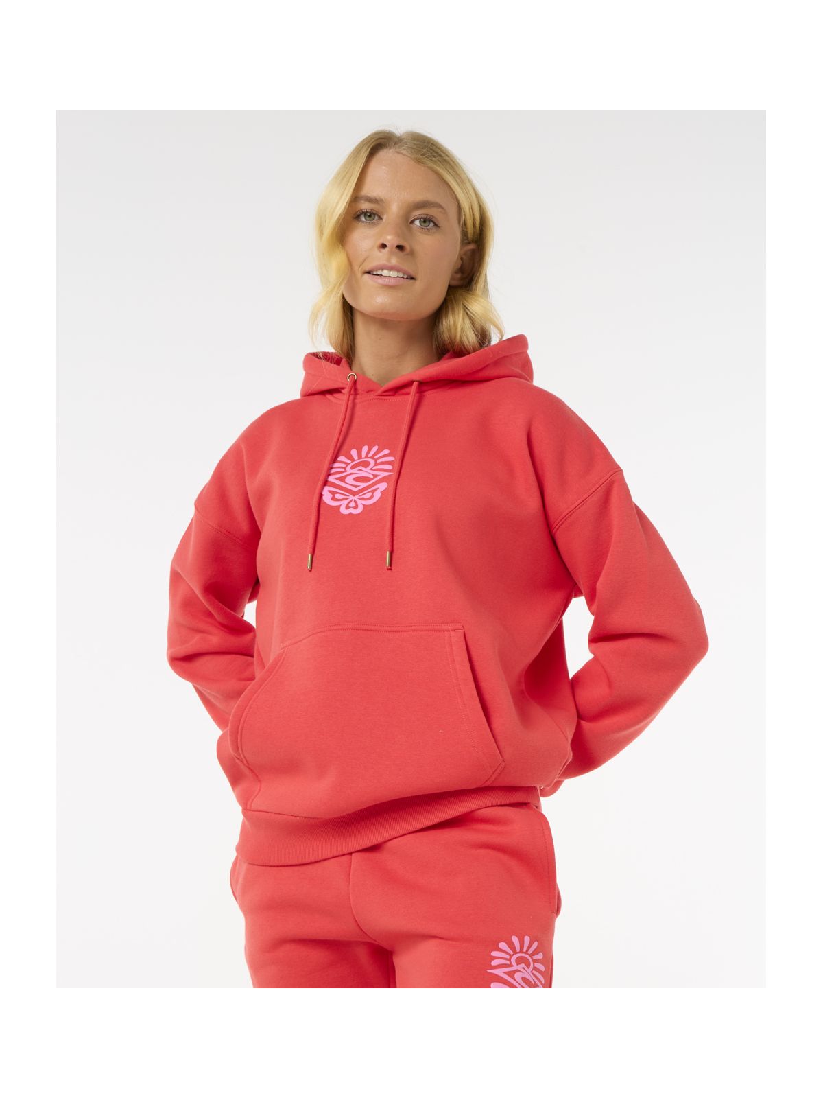 Spodnie dresowe damskie RIP CURL Icons Of Surf Track Pant czerwone