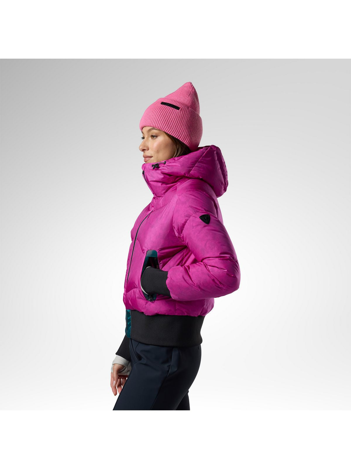 Kurtka narciarska damska ROSSIGNOL W Snowblaze Down Bomber Jacket różowa