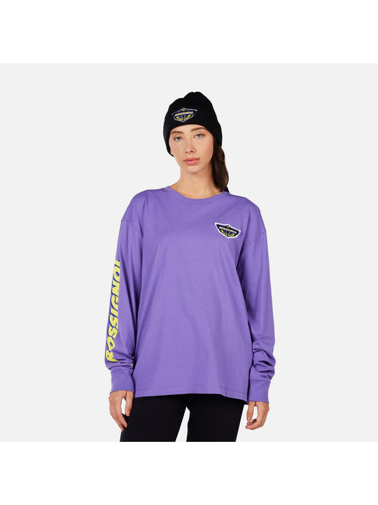 Koszulka unisex ROSSIGNOL SUPER LS TEE fioletowa

