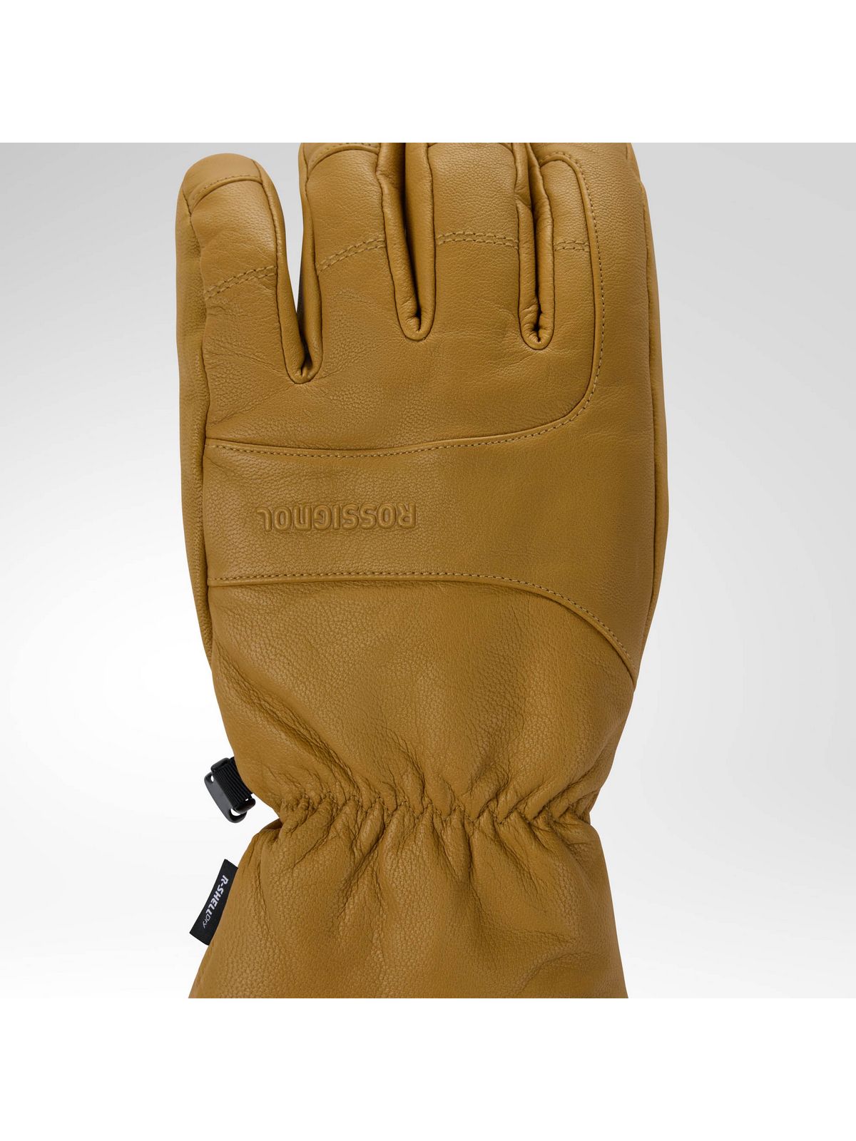 Rękawice narciarskie ROSSIGNOL Full Leather Ski Gloves R-Shel brązowe