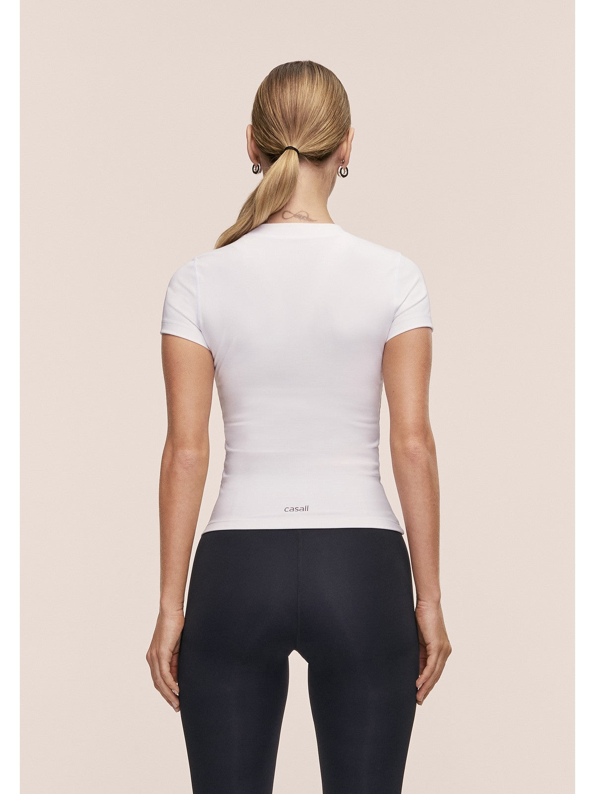 Koszulka damska CASALL Defined Rib Tee kolor biały