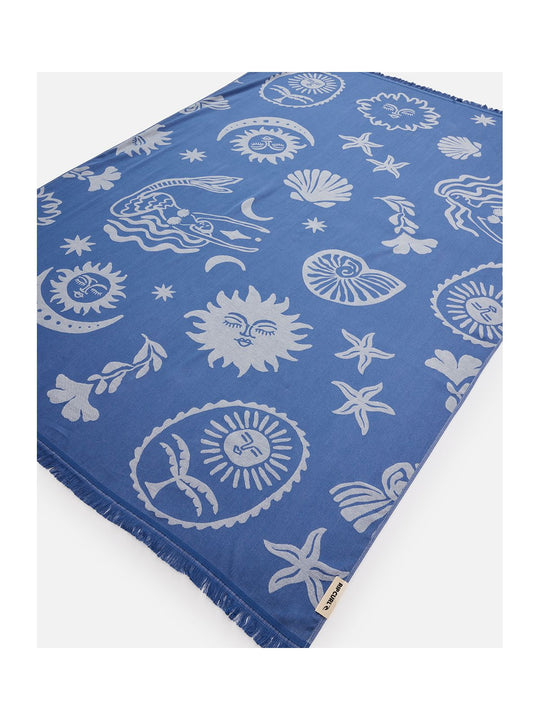 Ponczo damskie RIP CURL Mixed Summer Jumbo Towel granatowe

