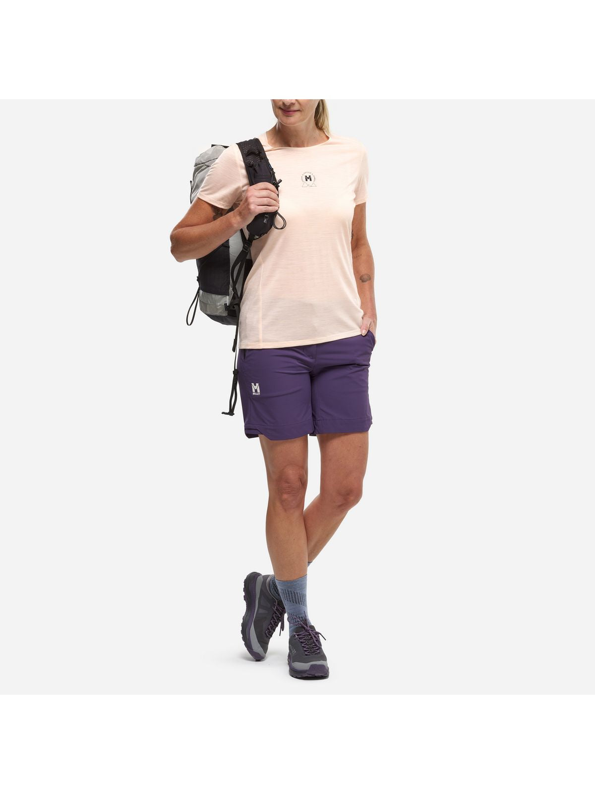 Szorty damskie MILLET Ubic Stretch Short W fioletowe śliwkowe