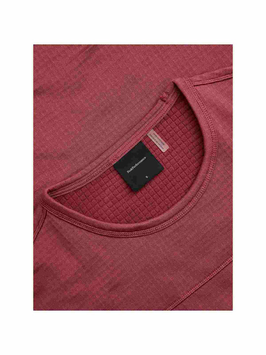 Bluza damska PEAK PERFORMANCE W Trail Polartec Power Grid Crew kolor czerwony

