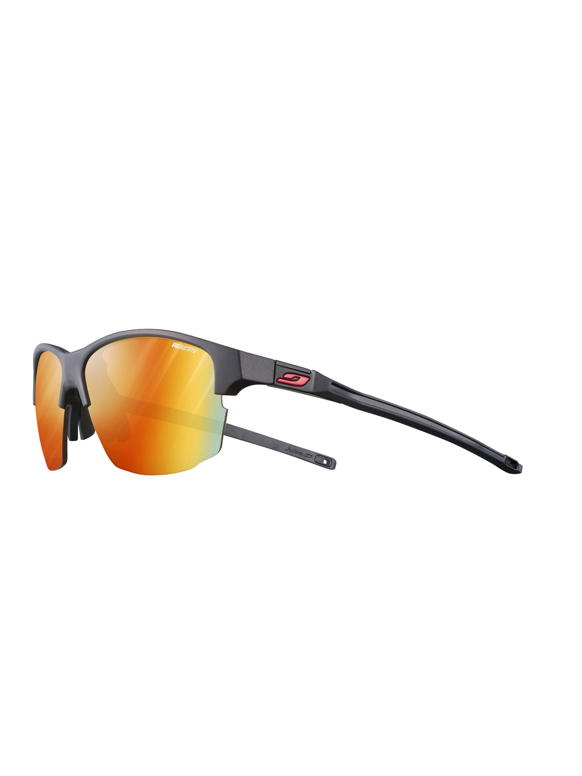 Okulary fotochromowe Julbo Split - czarny/czerwony | Reactiv Light Amplifier cat 1-3 - M - Adventure Sports