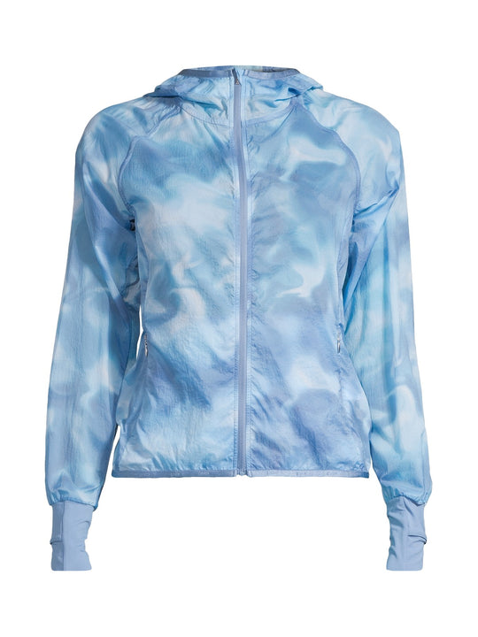 Kurtka damska CASALL Breeze Printed Running Jacket kolor granatowy
