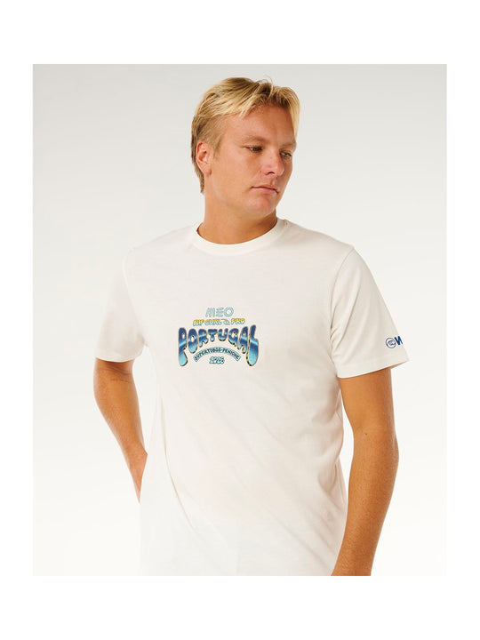 Koszulka męska RIP CURL Meo Peniche Pro 2026 Logo Tee biała

