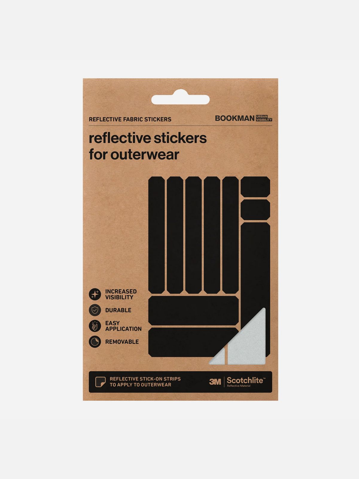 Naklejka BOOKMAN Reflective Fabric Stickers Silver