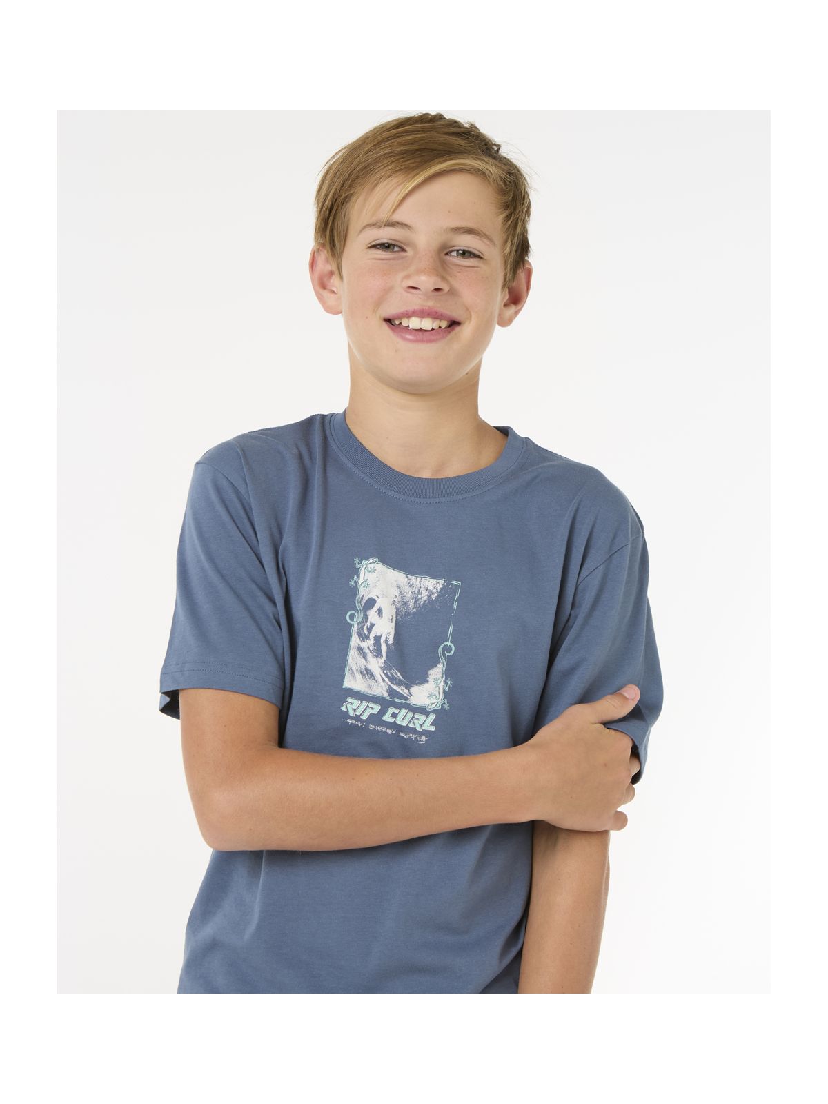 Koszulka RIP CURL Raw Energy Frame Tee - Boy granatowy