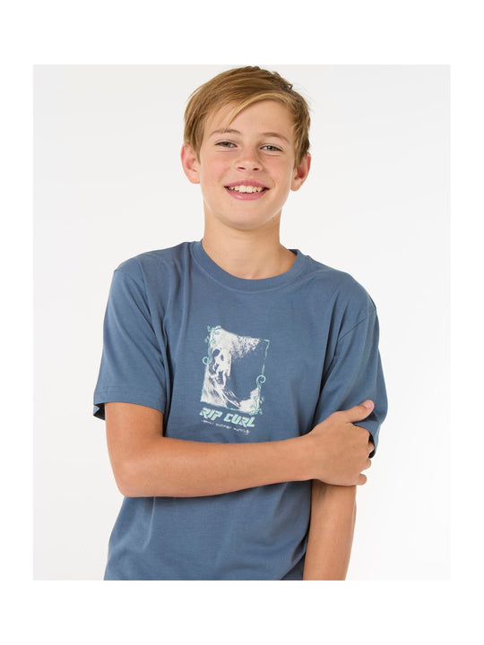 Koszulka RIP CURL Raw Energy Frame Tee - Boy granatowy
