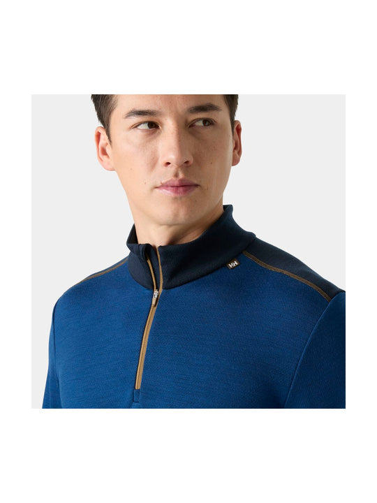 Bielizna termiczna męska HELLY HANSEN LIFA MERINO MIDWEIGHT 1/2 ZIP granatowa
