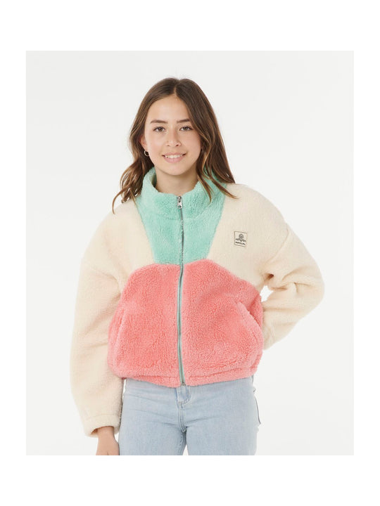 Bluza RIP CURL BLOCK PARTY POLAR FLEECE-GIRL różowa
