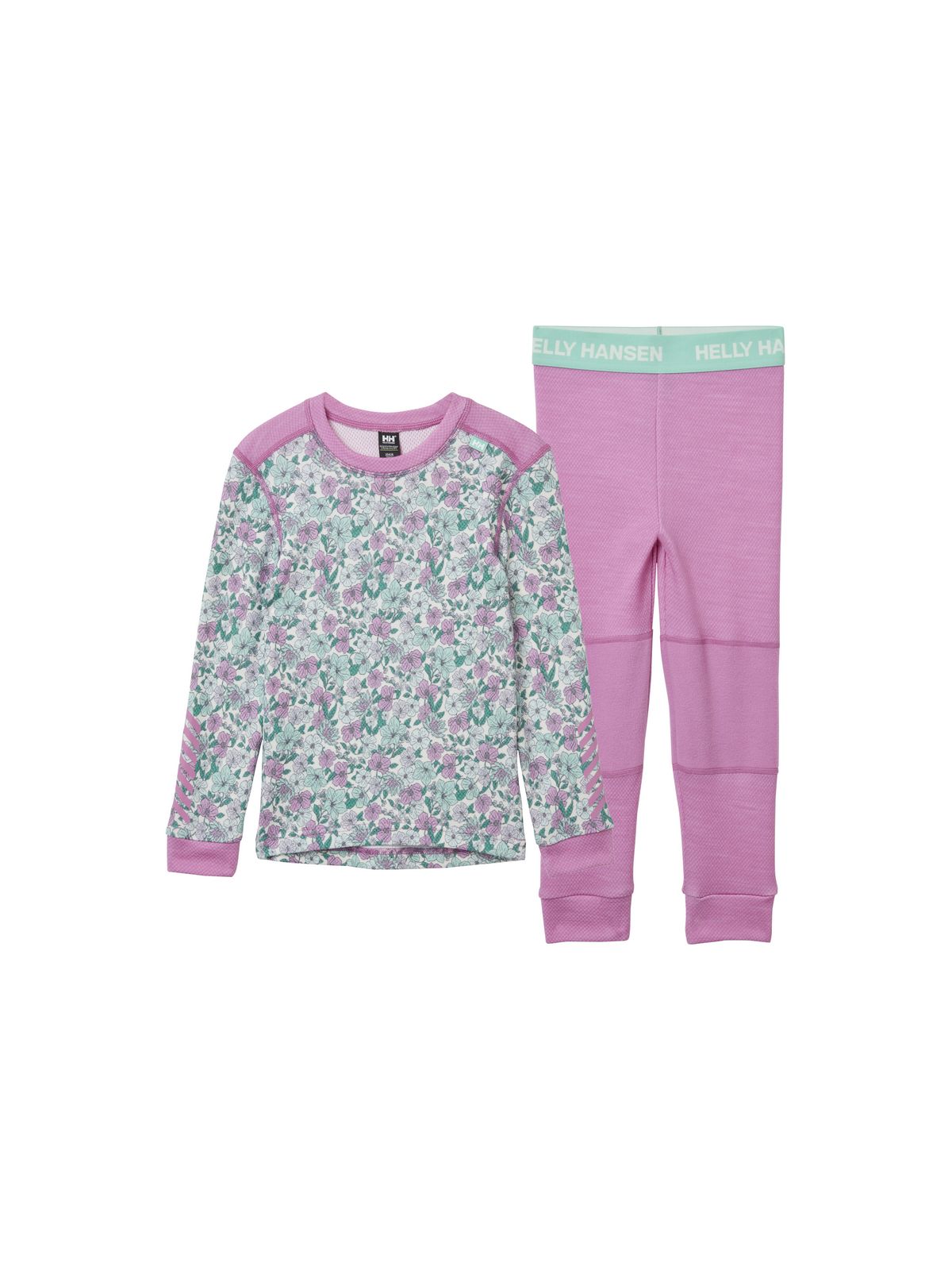 Bielizna dziecięca HELLY HANSEN K Graphic Lifa Merino Set kolor różowy