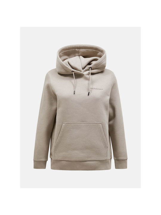 Bluza kangurka damska Peak Performance W Original Small Logo Hoo beżowy - Adventure Sports
