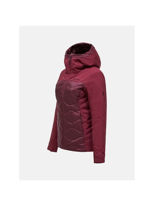 Kurtka narciarska damska PEAK PERFORMANCE Silverchute Helium Down Jacket bordowa
