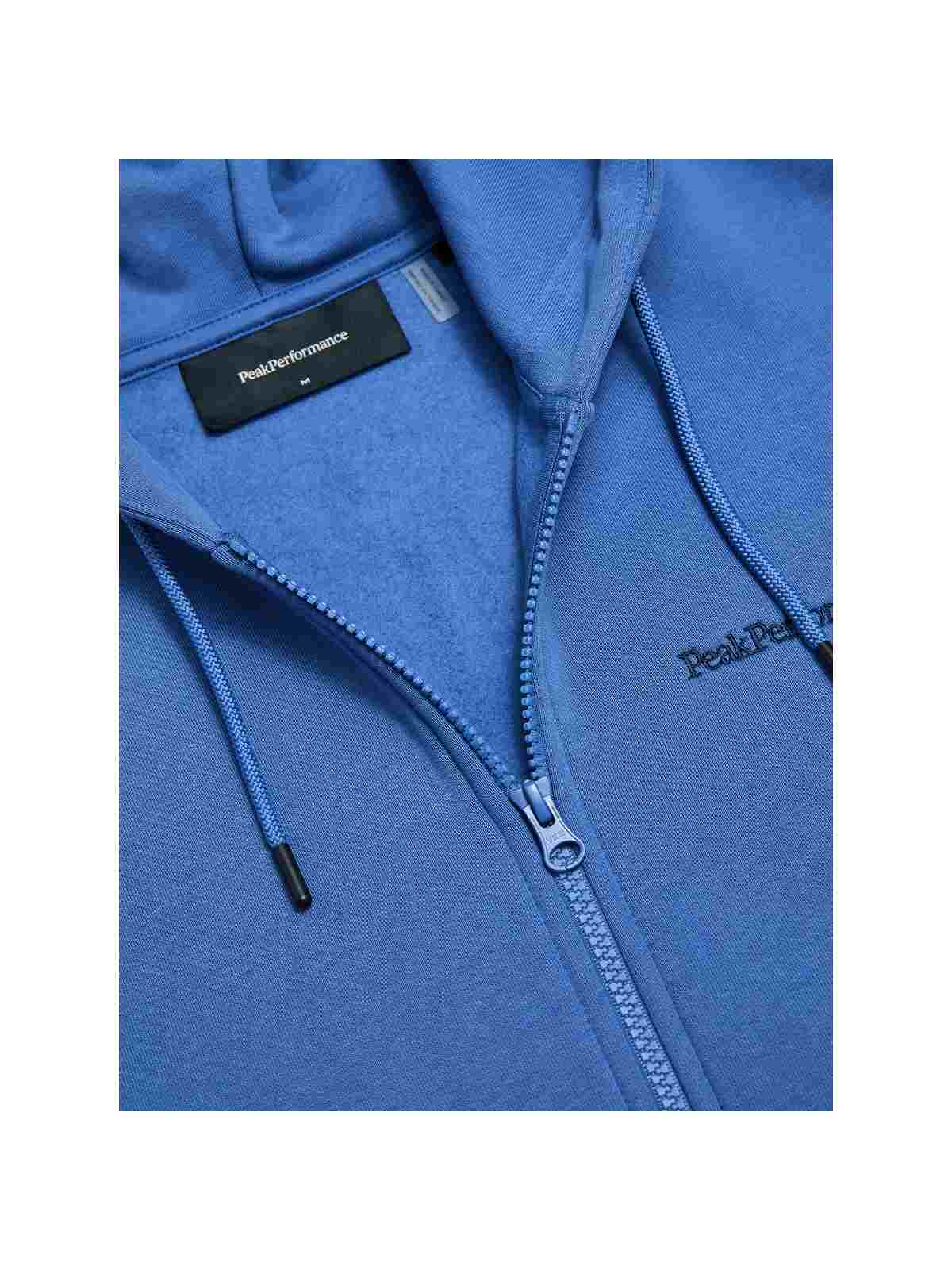 Bluza męska PEAK PERFORMANCE Original Small Logo Zip Hood niebieska