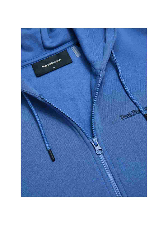 Bluza męska PEAK PERFORMANCE Original Small Logo Zip Hood niebieska
