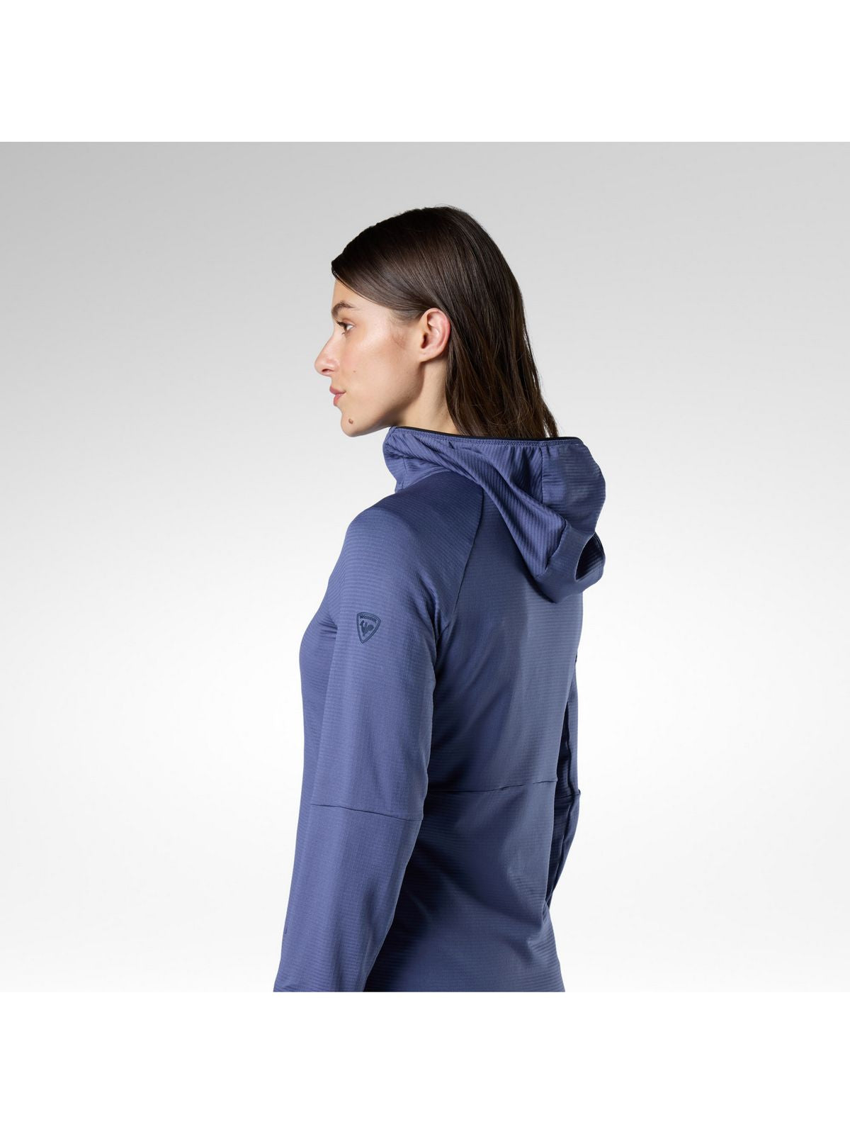 Bluza damska ROSSIGNOL W Textured Hoodie Mid Layer granatowa