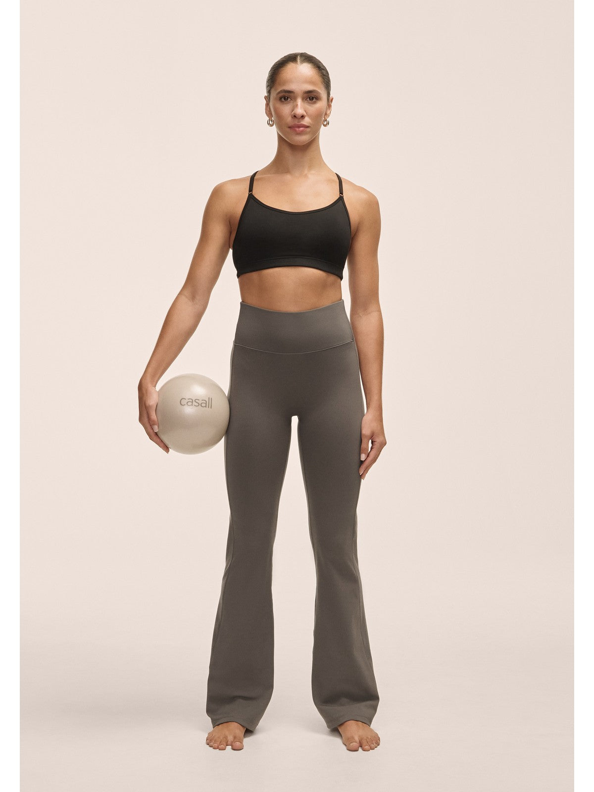 Spodnie damskie Casall Soft Touch Flared Pants szary