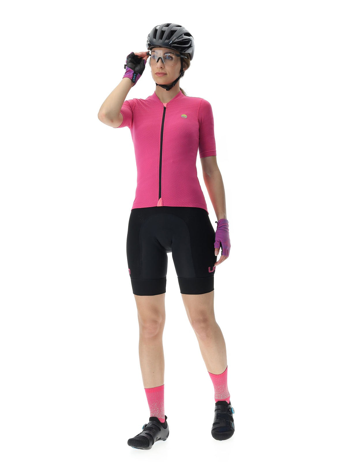 Koszulka rowerowa damska UYN Lightspeed Biking Shirt – Fuxia/Black