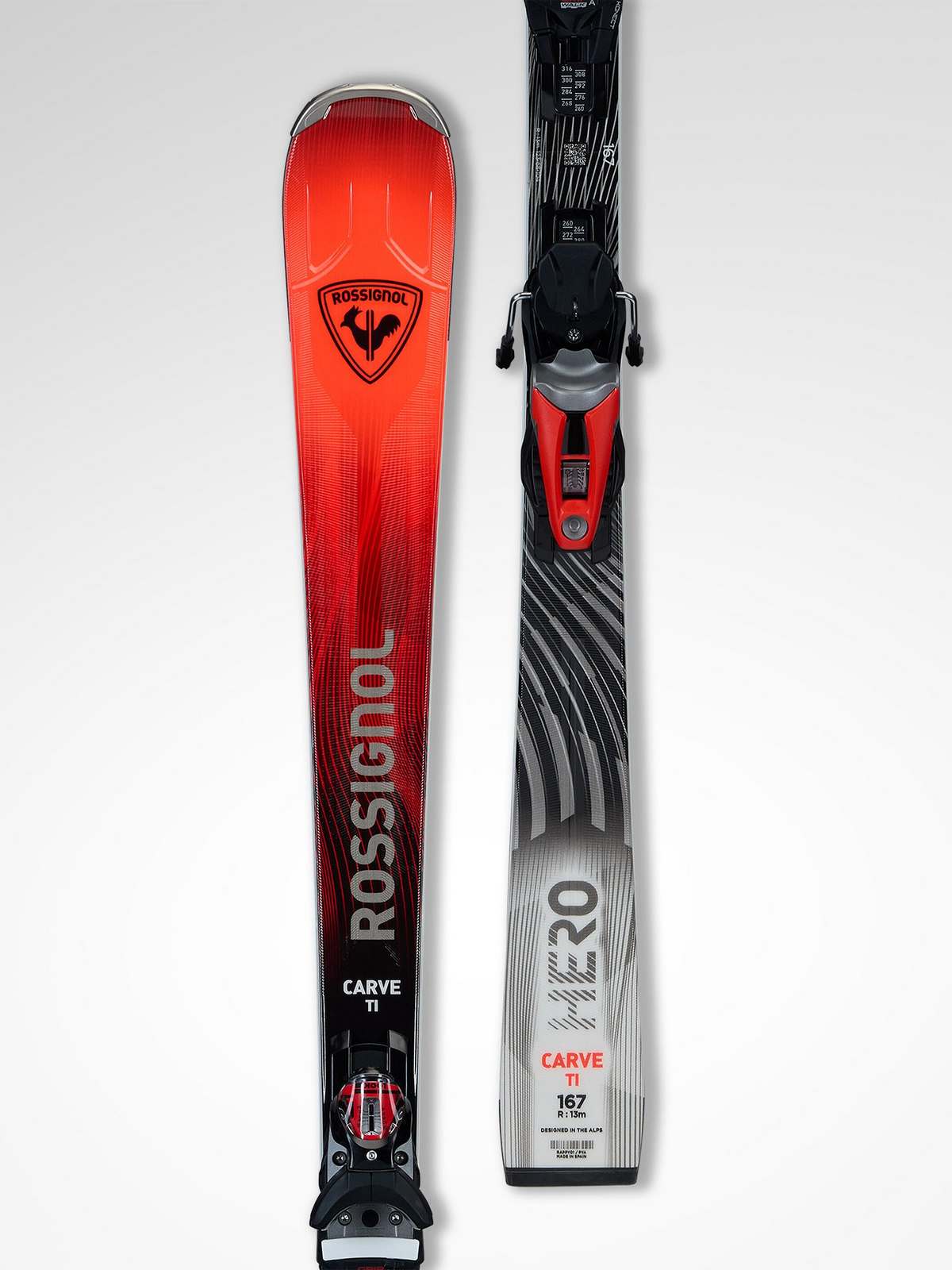Narty ROSSIGNOL Hero Carve Ti + wiązania LOOK Nx 12 Konect Gw B80 Silver Red