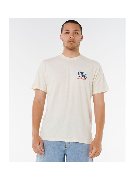 Koszulka RIP CURL SHAPER ADDRESS TEE beżowa
