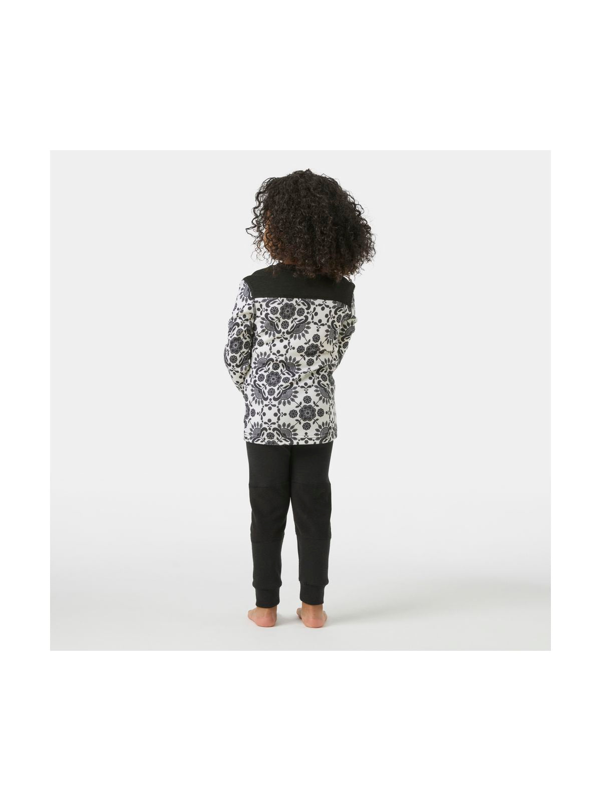 Bielizna termiczna dziecięca HELLY HANSEN K GRAPHIC LIFA MERINO SET czarna