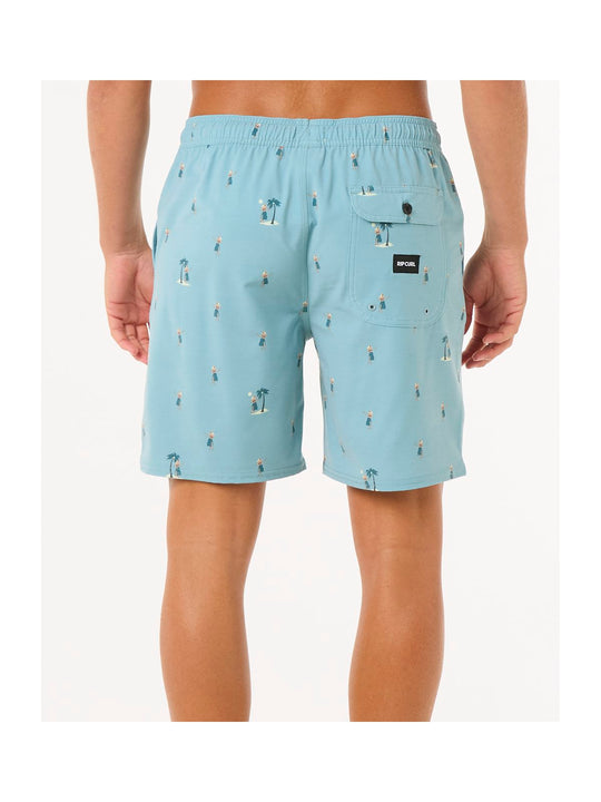 Szorty kąpielowe męskie RIP CURL Hula Breach Volley niebieskie
