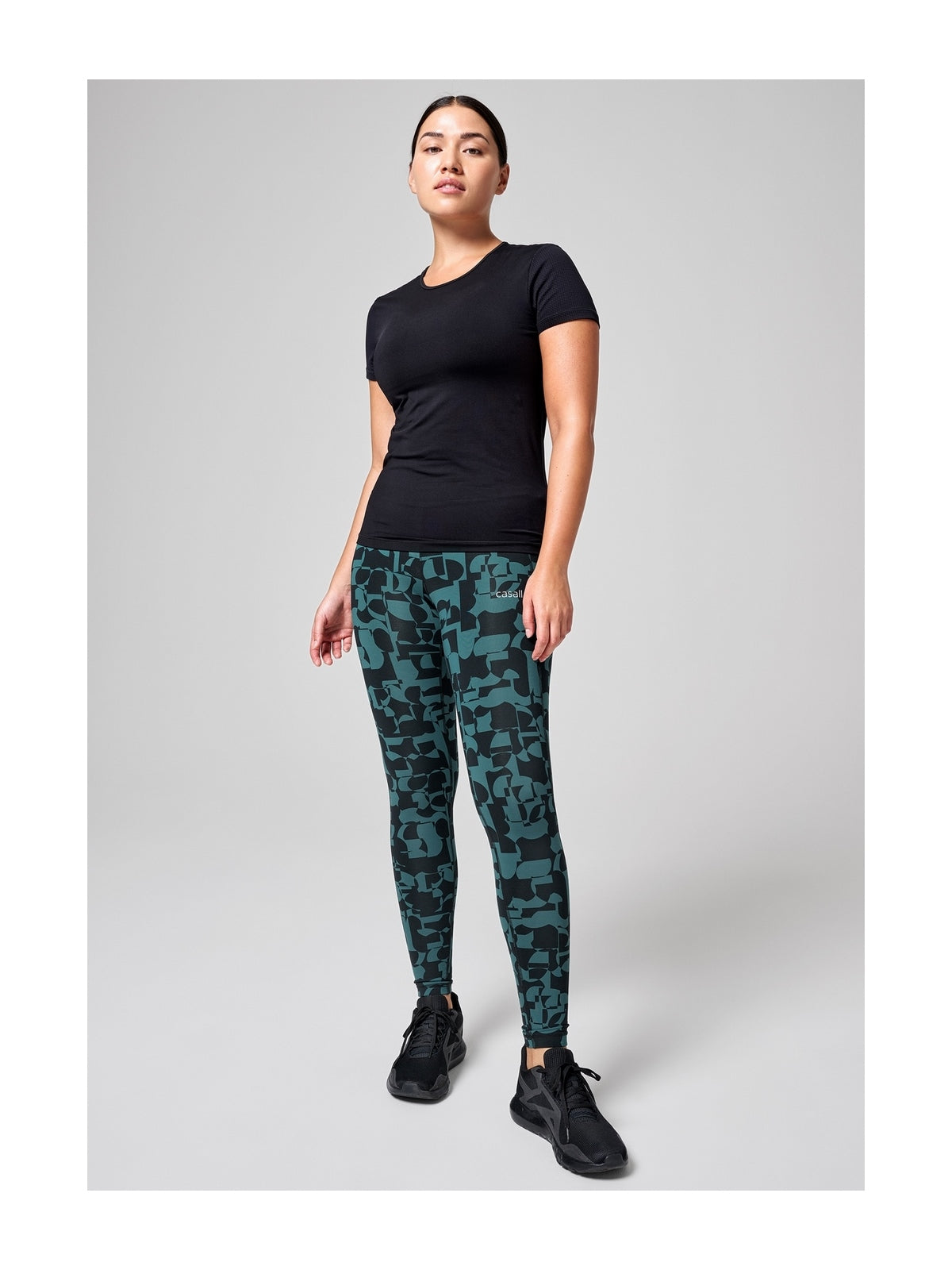 Legginsy CASALL Essential Tights Printed zielony