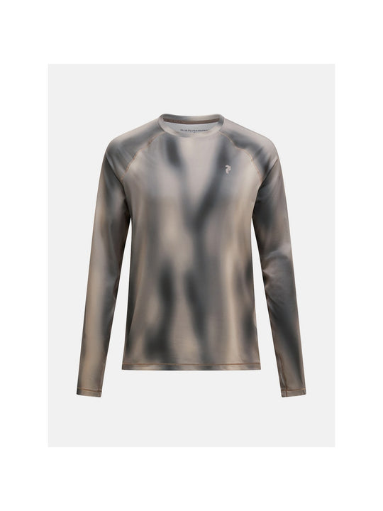 Koszulka męska termiczna PEAK PERFORMANCE Spirit AOP Crew Synthetic Baselayer beżowa

