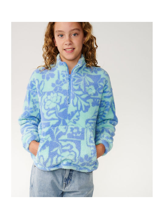 Bluza juniorska RIP CURL Pacific Dreams 1/4 Zip - Girl niebieska
