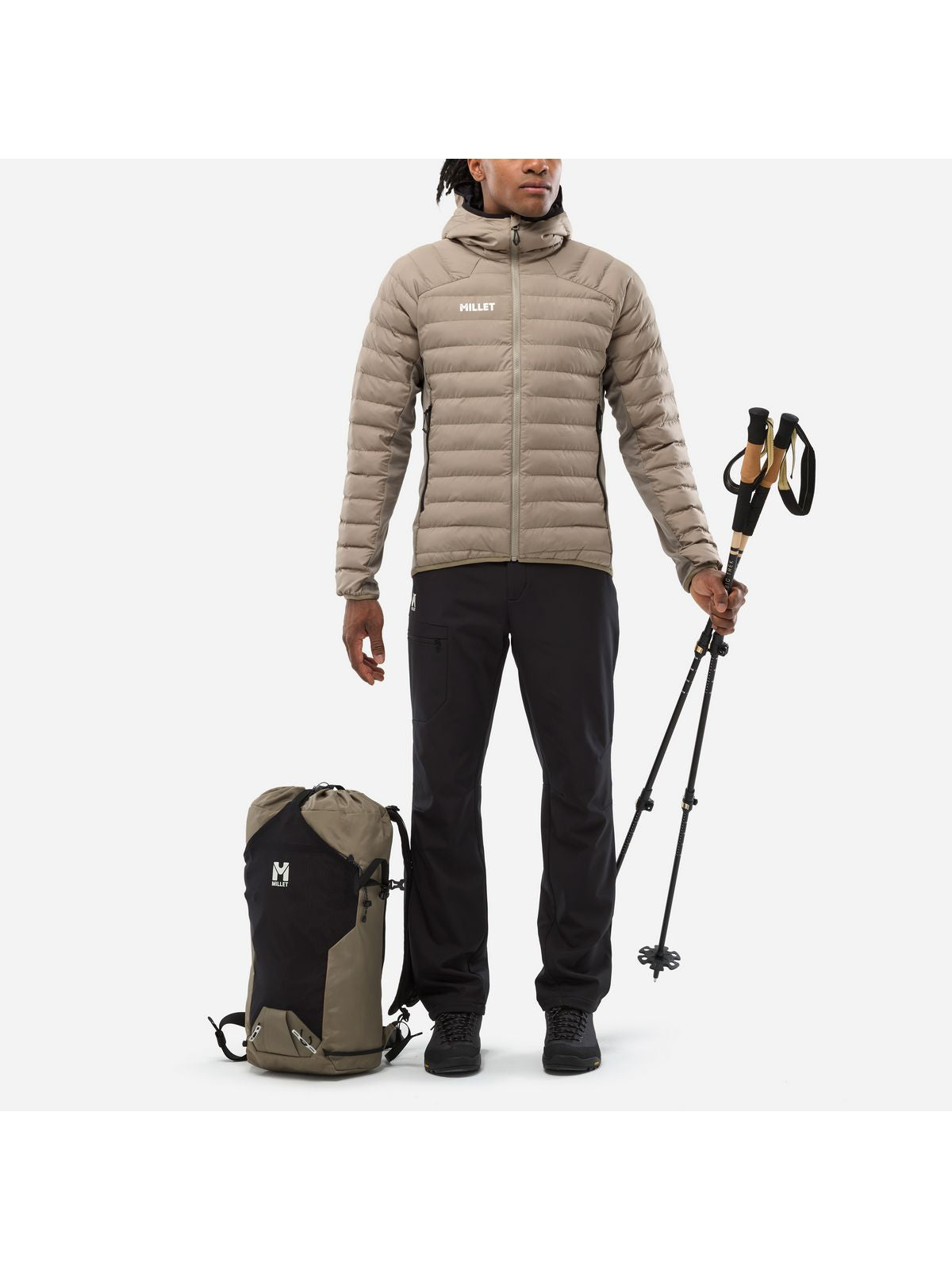 Kurtka męska MILLET M Fitz Roy Warm Hoodie M beżowa
