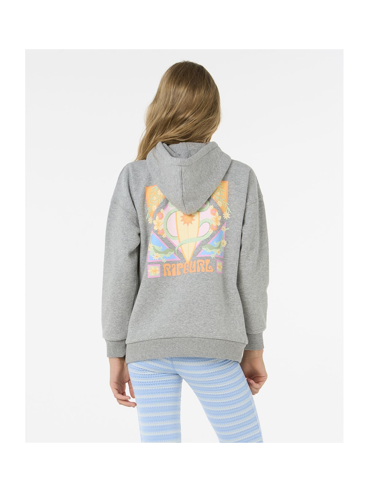 Bluza dziewczęca RIP CURL Island Bliss Hood - Girl szara