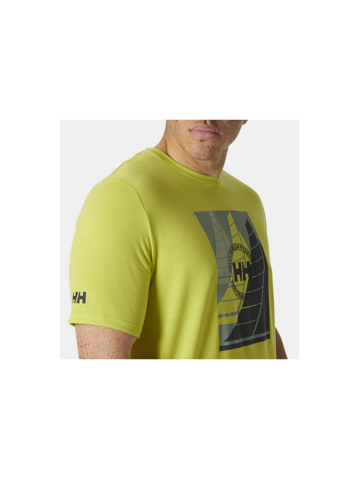 Koszulka HELLY HANSEN HP RACE GRAPHIC T-SH żółty - Adventure Sports