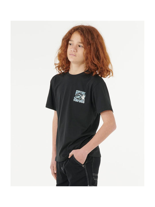 Koszulka RIP CURL HAZED &amp; TUBED TEE-BOY czarna

