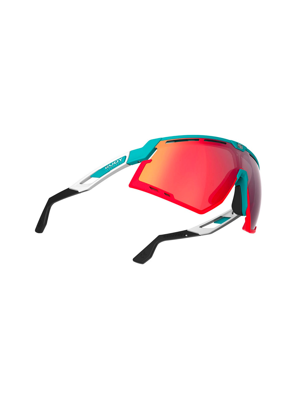 Okulary rowerowe Rudy Project DEFENDER - szmaragdowo biały | Multilaser Red Cat 3 - ONE SIZE - Adventure Sports