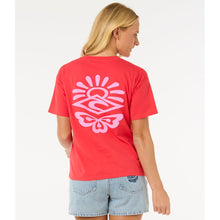 Koszulka damska RIP CURL Icons Of Surf Relaxed Tee czerwona

