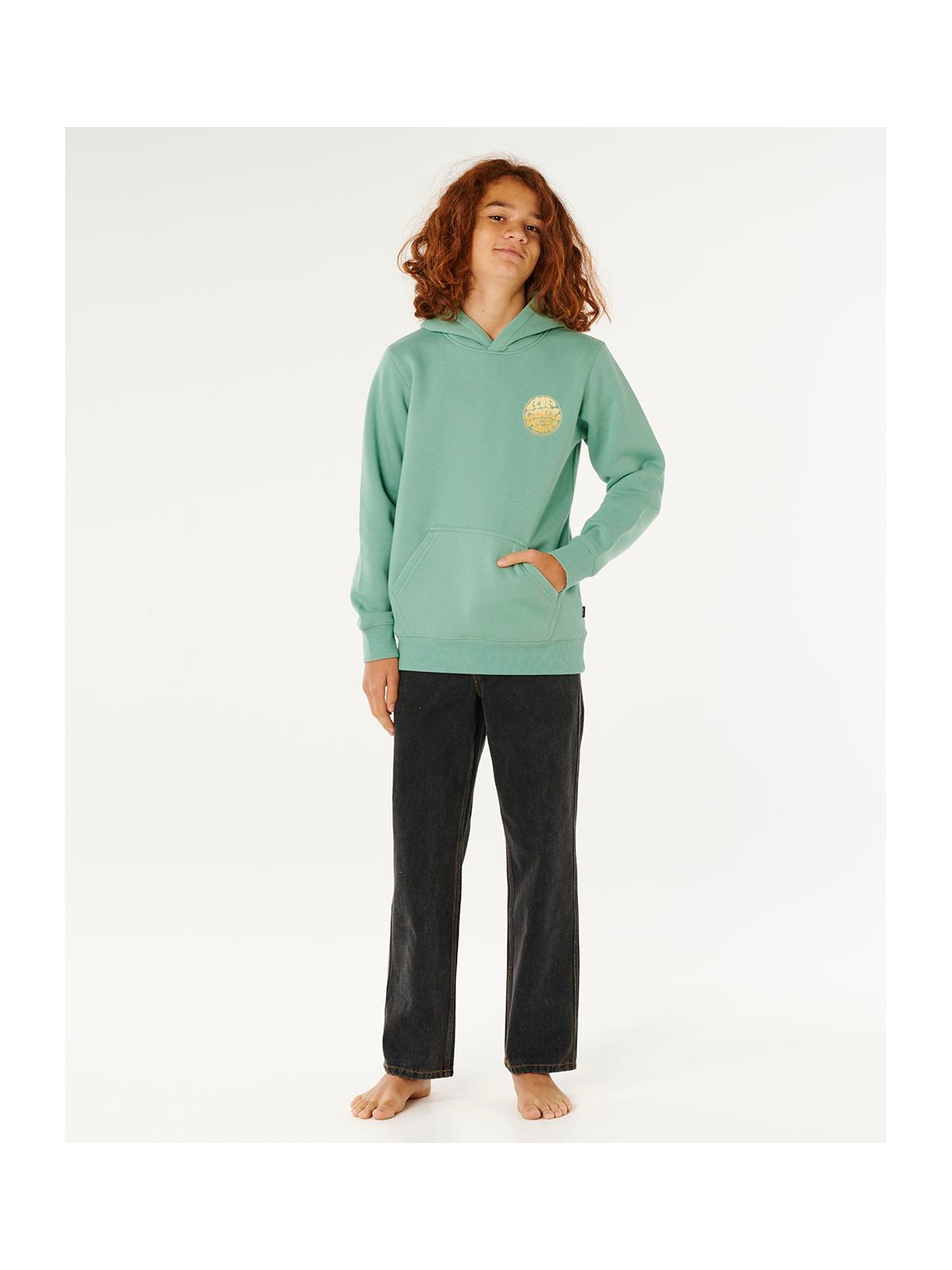 Bluza dziecięca RIP CURL Wetsuit Icon Hood-Kid zielona