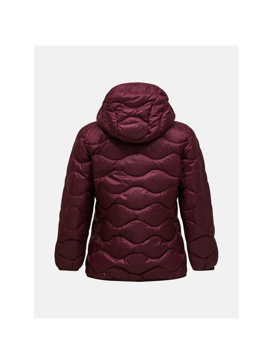 Kurtka damska PEAK PERFORMANCE Helium Down Hood Jacket bordowa
