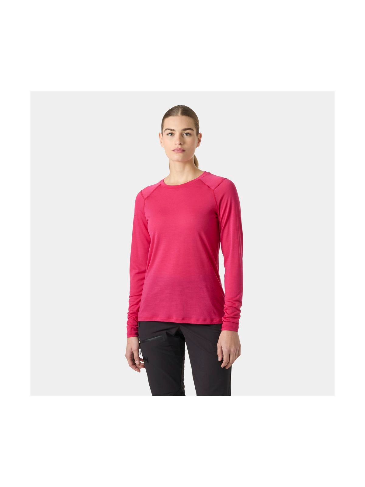 Bielizna termiczna damska HELLY HANSEN W HH DURAWOOL CREW LS różowa