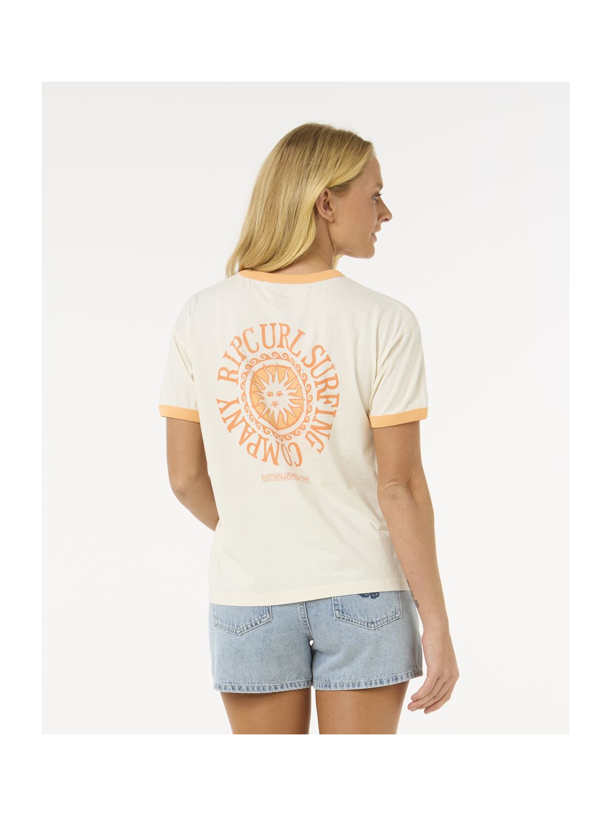Koszulka RIP CURL San Carlos Ringer Tee biały