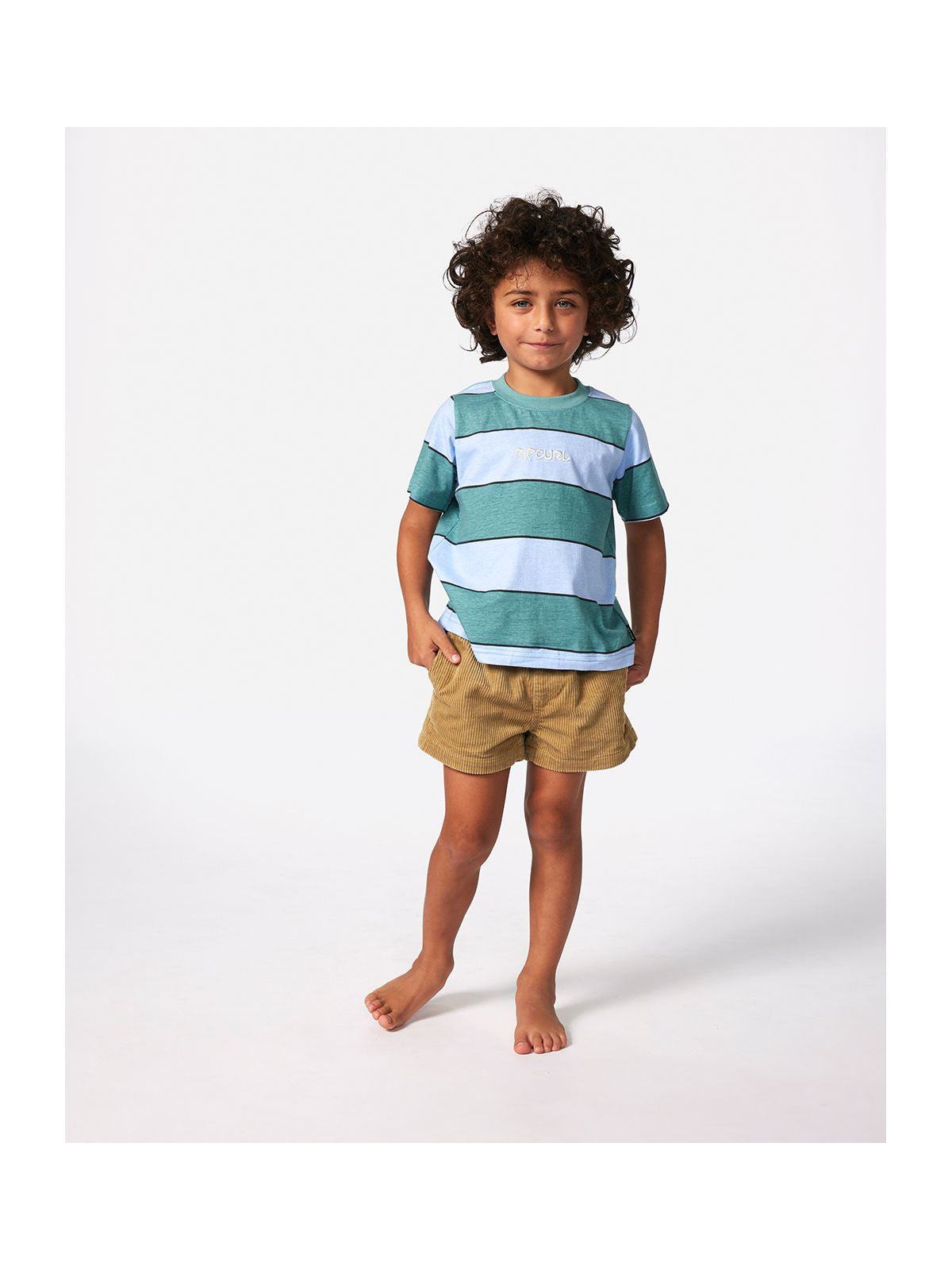 Koszulka RIP CURL Grom Energy Stripe Tee - Boy niebieski