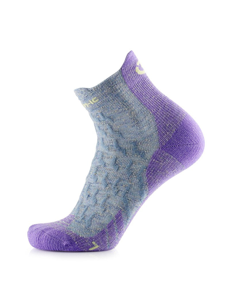 Skarpety trekkingowe damskie THERM-IC W Trekking Ultracool Linen Ankle szaro fioletowe